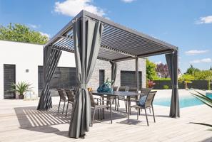 Altana ogrodowa aluminiowa LUXURY 4x3m (grafit)