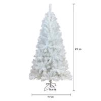 Biała sztuczna choinka - w kilku rozmiarach - 210 cm-owa