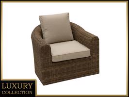 Fotel rattanowy BORNEO LUXURY (brązowy)