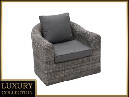 Fotel rattanowy BORNEO LUXURY (szary)