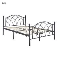 Metalowa rama łóżka Lotti ze stelażem w prezencie, dostępne w kilku wymiarach i kolorach-160x200 cm-owa-czarna