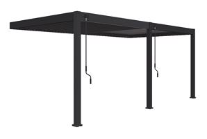 Pergola ogrodowa aluminiowa do ściany 6x3 m (antracyt)