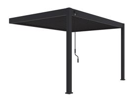 Pergola ogrodowa aluminiowa na ścianę 4x3 m (antracyt)
