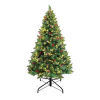 Sztuczna choinka z 100 diodami LED, ciepła biel, 120 cm