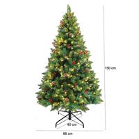 Sztuczna choinka z 180 diodami LED, ciepła biel, 150 cm