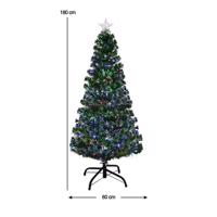 Sztuczna choinka ze światłowodami z kolorowym LED-em w kilku rodzajach-180 cm-owa