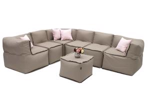 Zestaw modułowy tekstylny MODULTEX dla 6 osób (cappuccino)