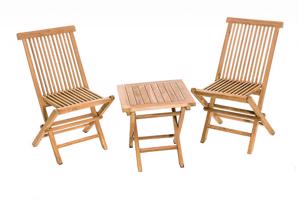 Zestaw ogrodowy teak FOXI MINI 1+2 (poduszki GRATIS)