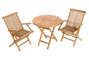 Zestaw ogrodowy teak IVORY BALKON 1+2 (poduszki GRATIS)