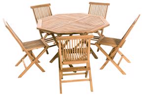 Zestaw teak ogrodowy FOXI I. 1 + 5 (poduszki GRATIS)