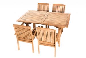 Zestaw teak ogrodowy TWIN 1 + 4